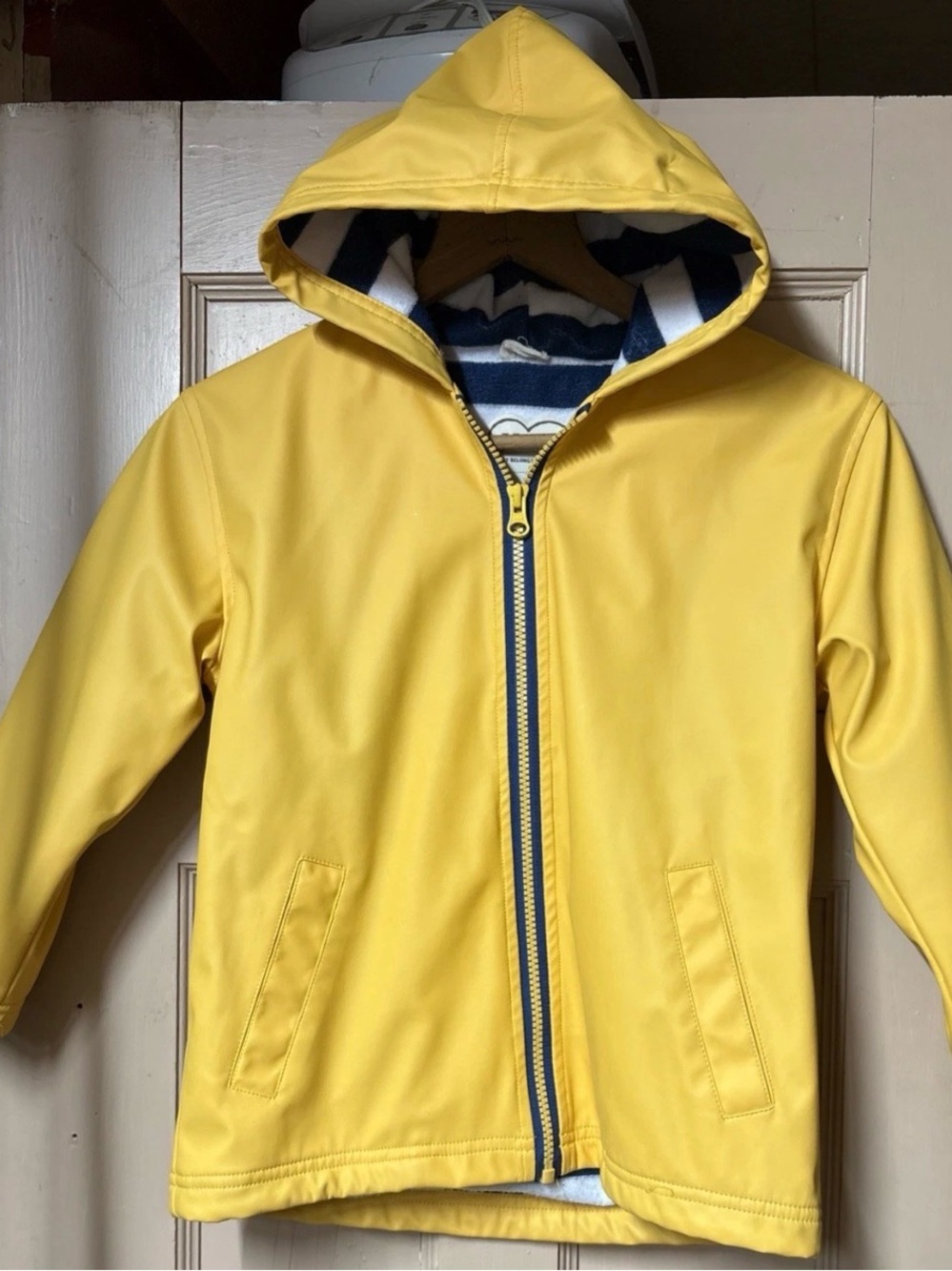 Hatley Yellow Hooded Rain Coat Size 5 Unisex Child & Toddler Lined